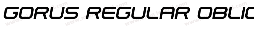 Gorus Regular Oblique字体转换